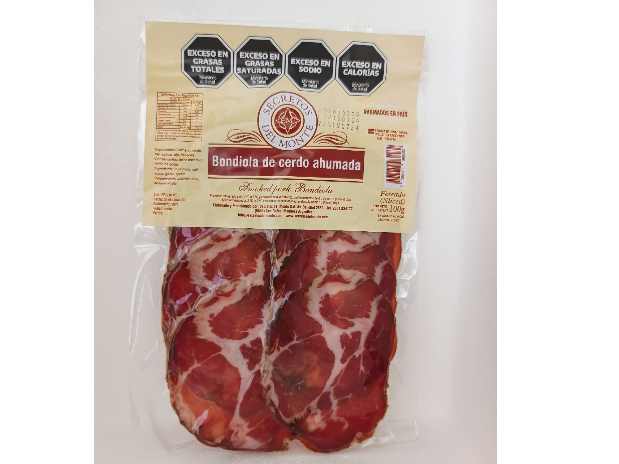 Bondiola de Cerdo Ahumada 100 grs.