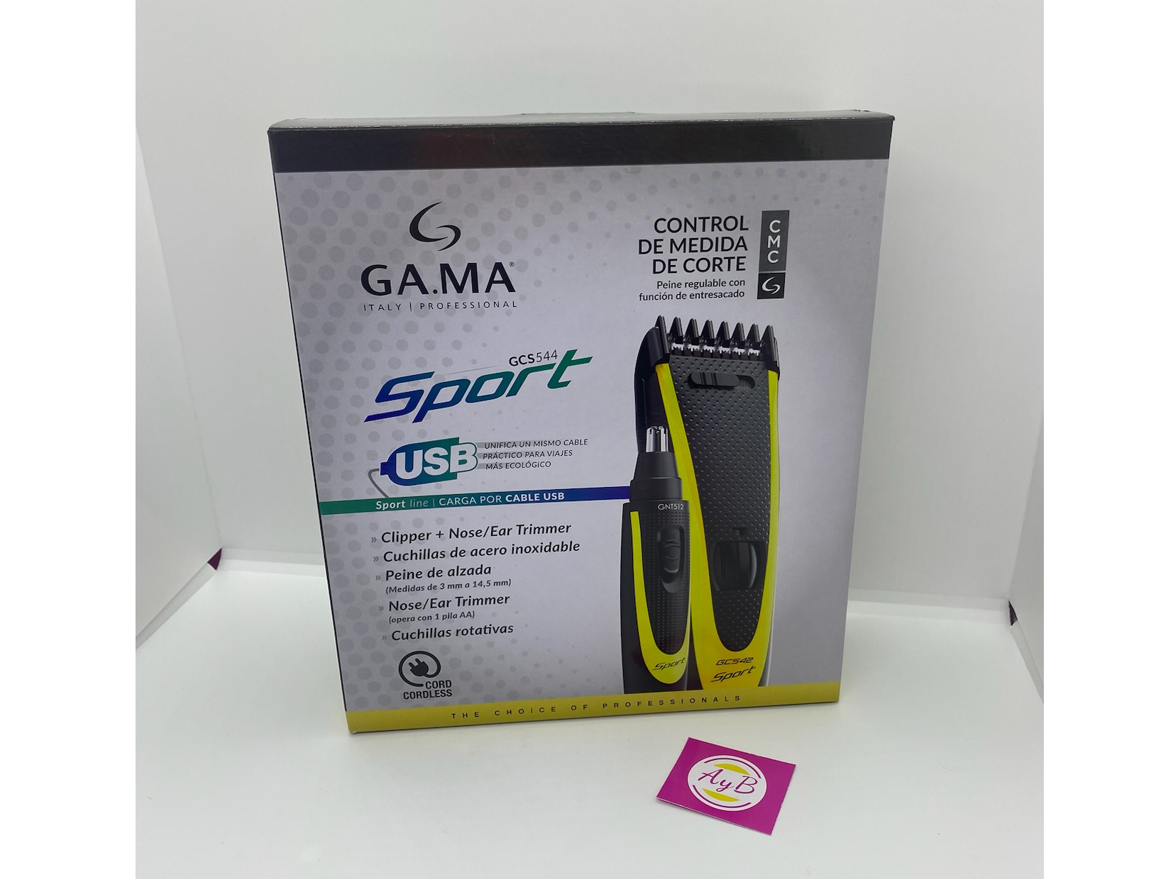 Máquina Clipper + máquina para nariz y orejas GA.MA  8023277135987