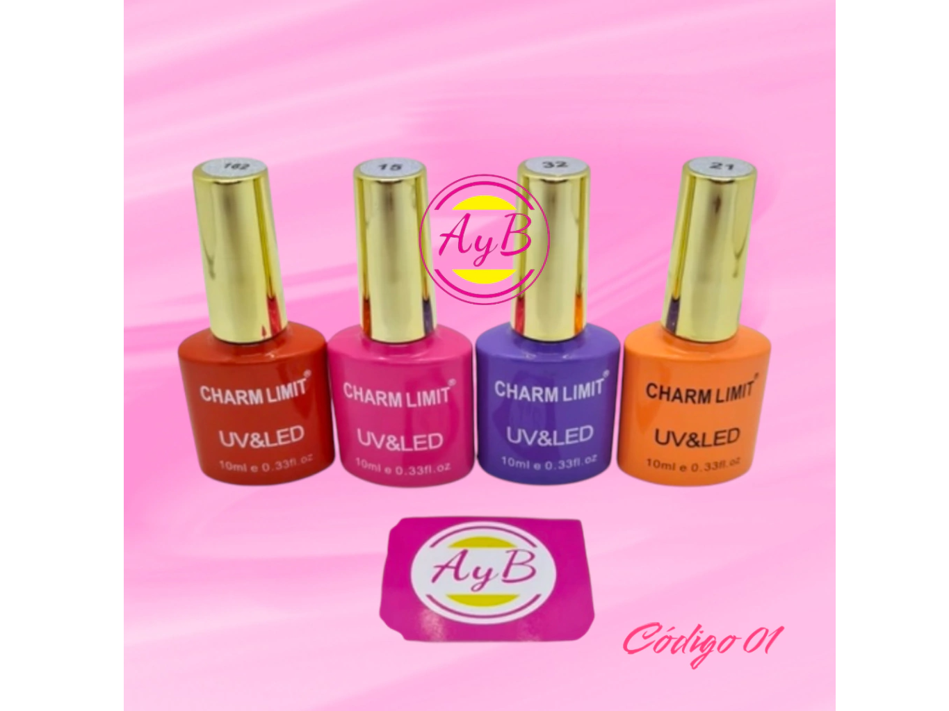 Esmalte charm limit tapa dorada 01