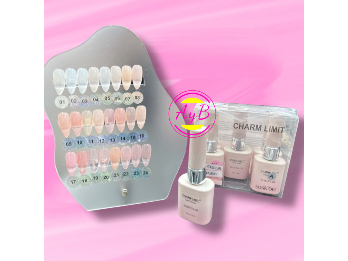 Esmaltes vía láctea rosados nude color charm limit 7772686709265