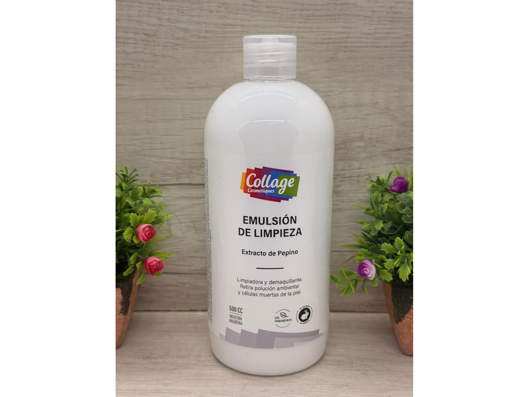 EMULSION DE LIMPIEZA EXTRACTO DE PEPINO 500CC COLLAGE 7798046601604