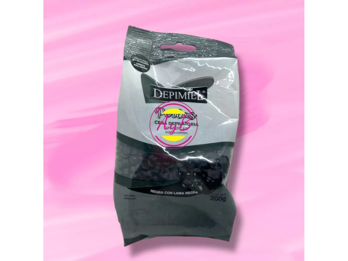 CERA DEPILATORIA EN PERLA X200G NEGRA DEPIMIEL 7794728001328