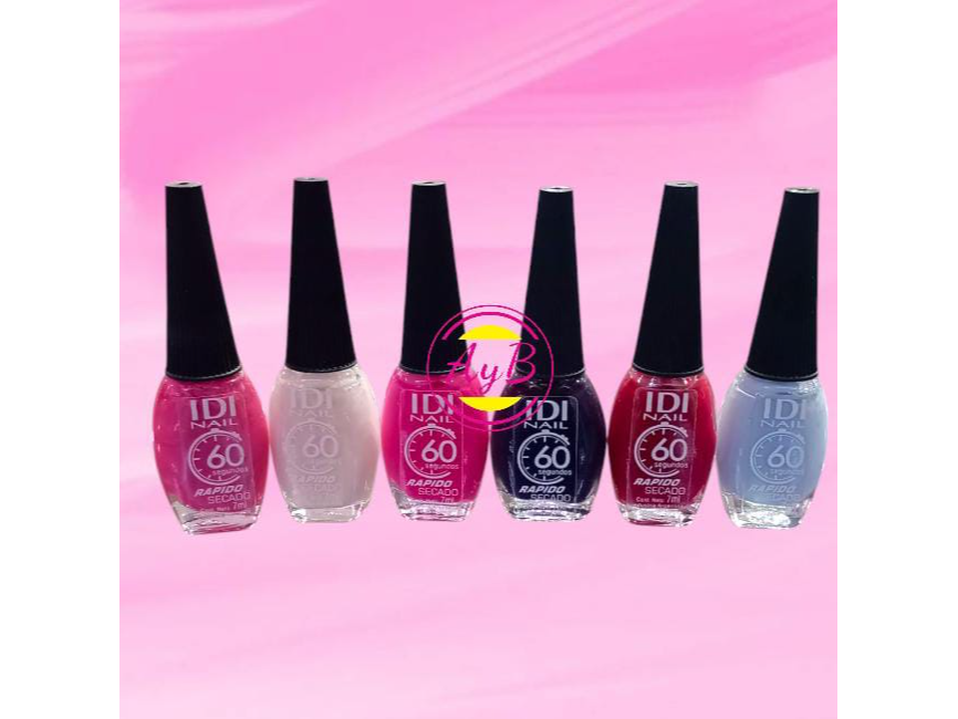 ESMALTE SECADO RAPIDO HIPOALERGENICO 60SEG IDI MAKE UP ! 7ML REF60