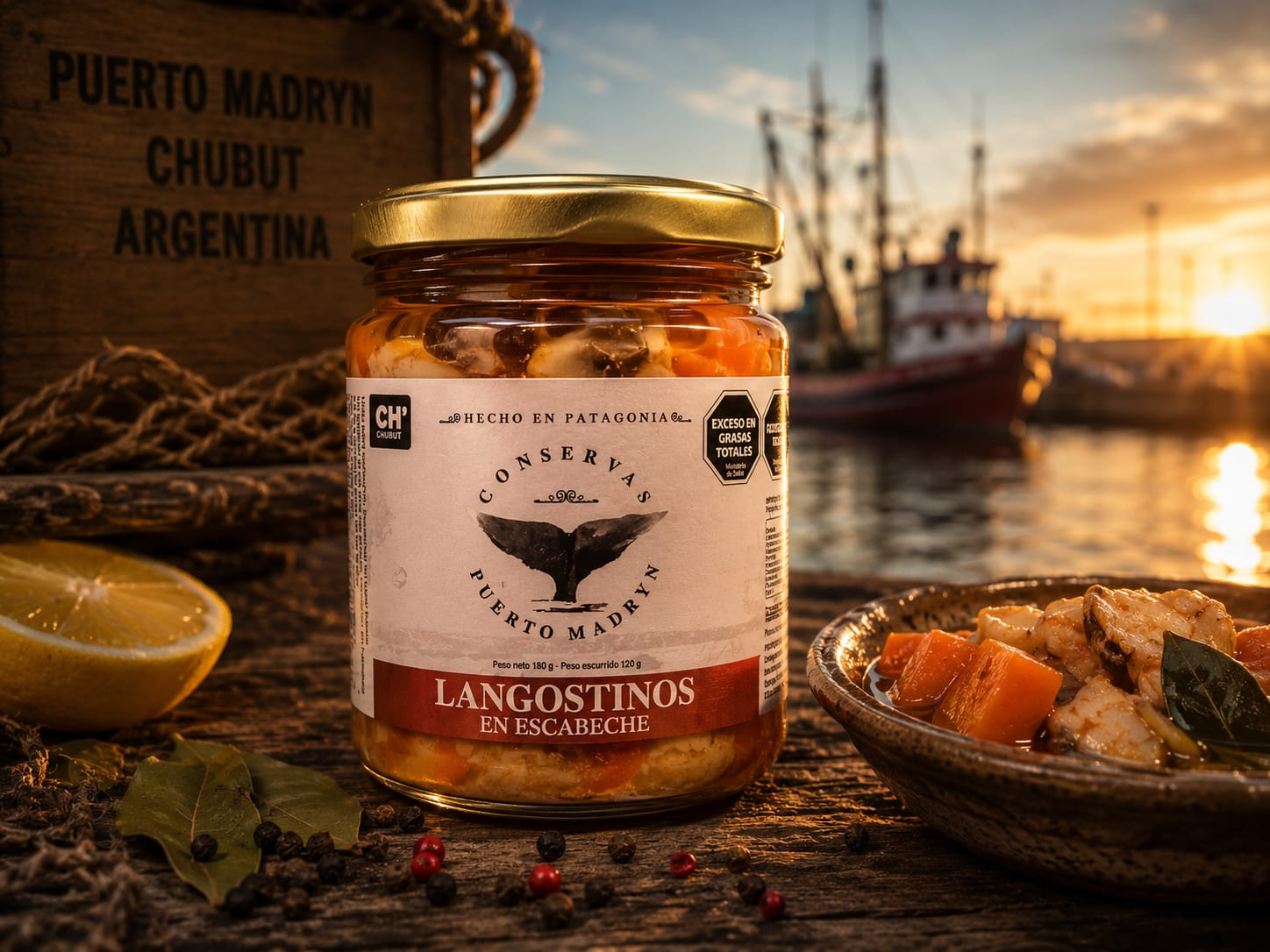 Langostinos en escabeche