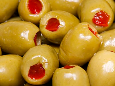 Aceitunas verdes rellenas con morrón Daminato