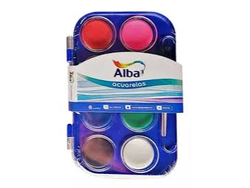 Acuarela Alba x 8 c/pincel oferta***