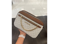 CARTERA MICHAEL KORS CROSS CHAIN WHITE