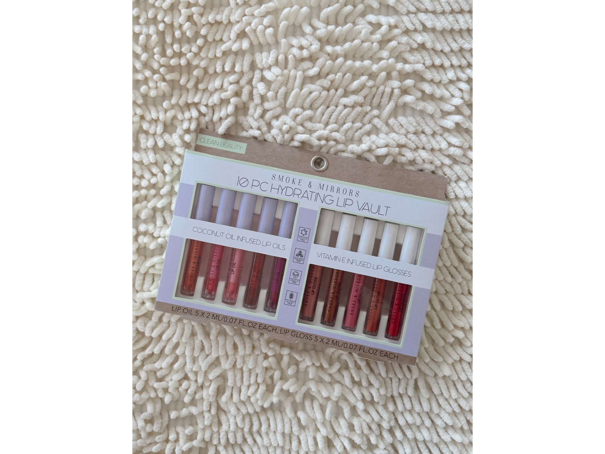 Kit de 10 Hydrating Lip Vault Smoke&Mirrors - Clean Beauty 🇺🇸