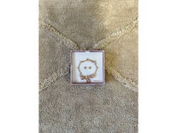 SET PULSERA CON CHARM CORAZON ROSA PERLADO +ARITOS DE CORAZON ROSA PERLADO