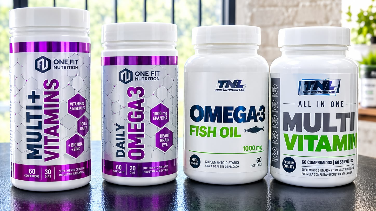 Vitaminas y minerales, omega 3