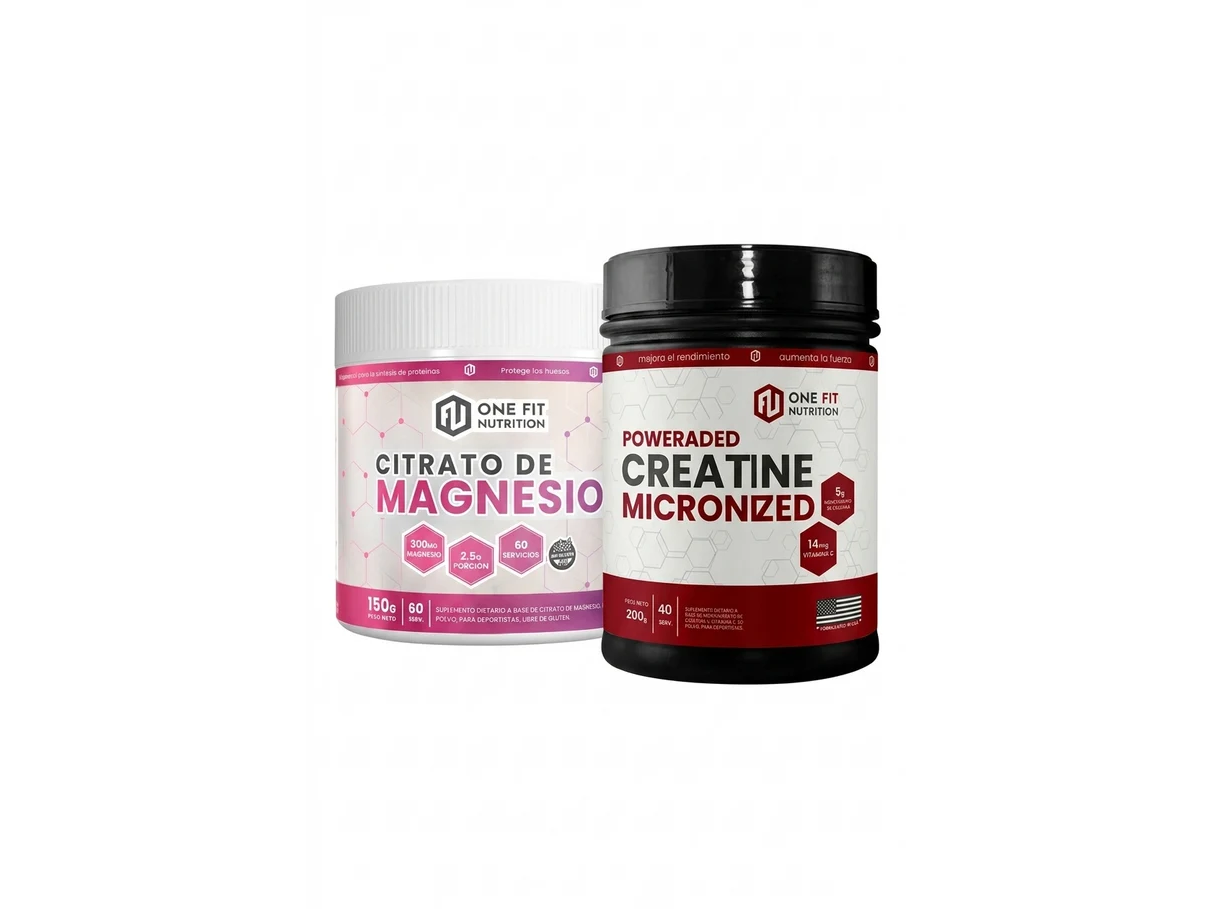 creatina 200g + magnesio 150g one fit