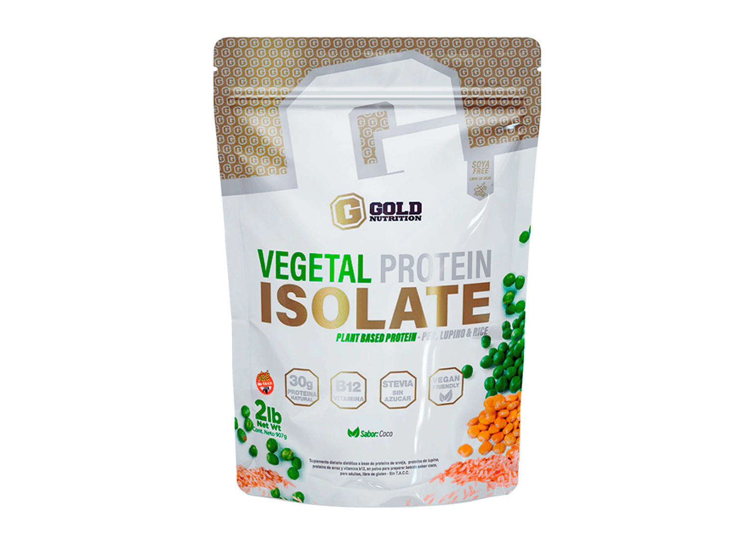 Proteína gold nutrition isolatada vegetal