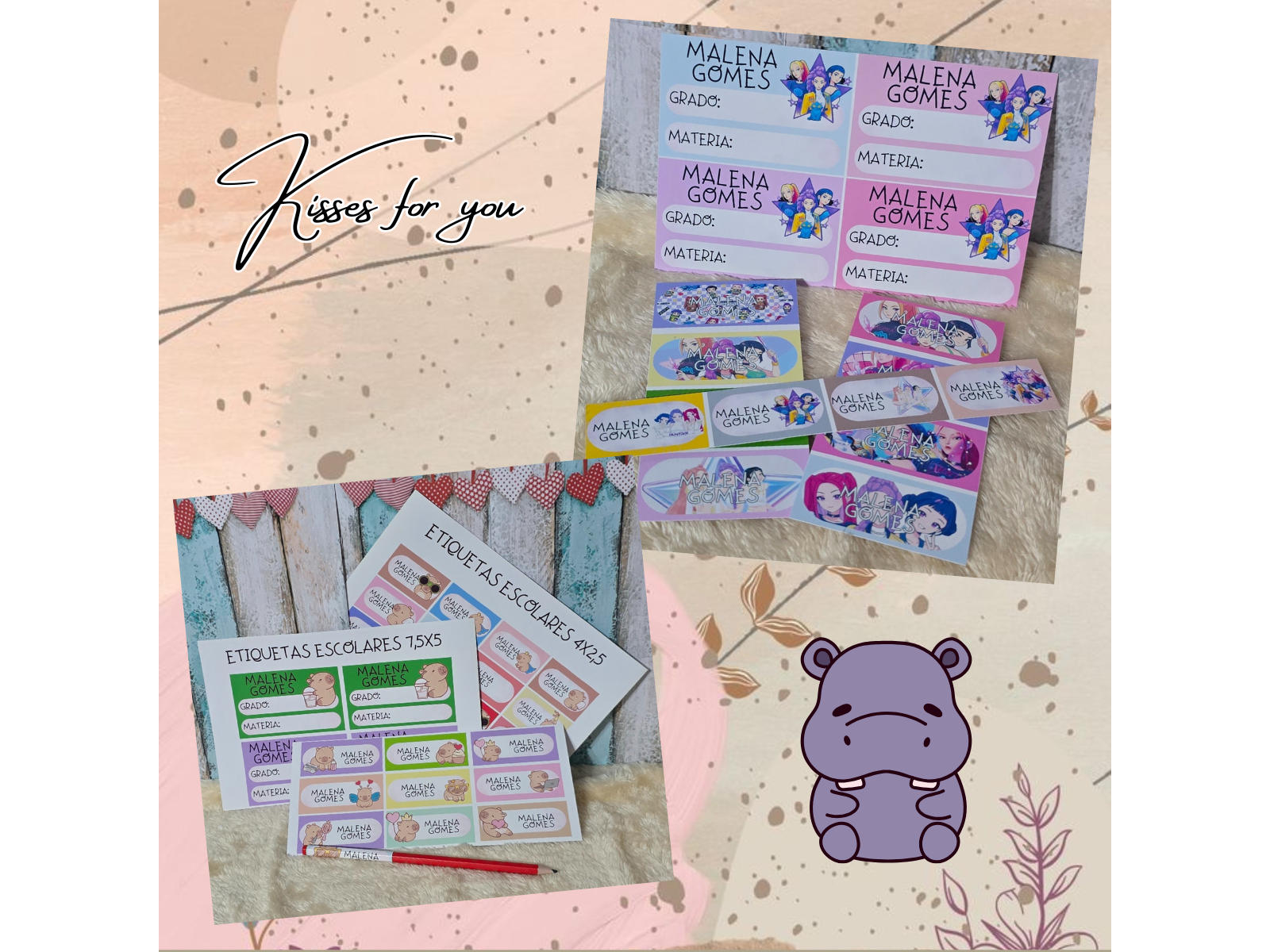 Etiquetas escolares