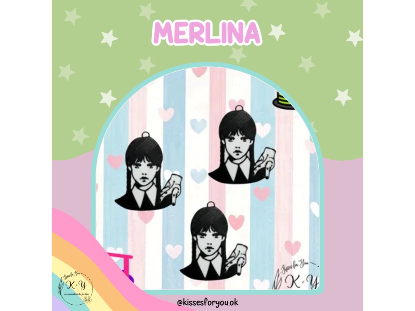 Llaveros Merlina Combo por 10
