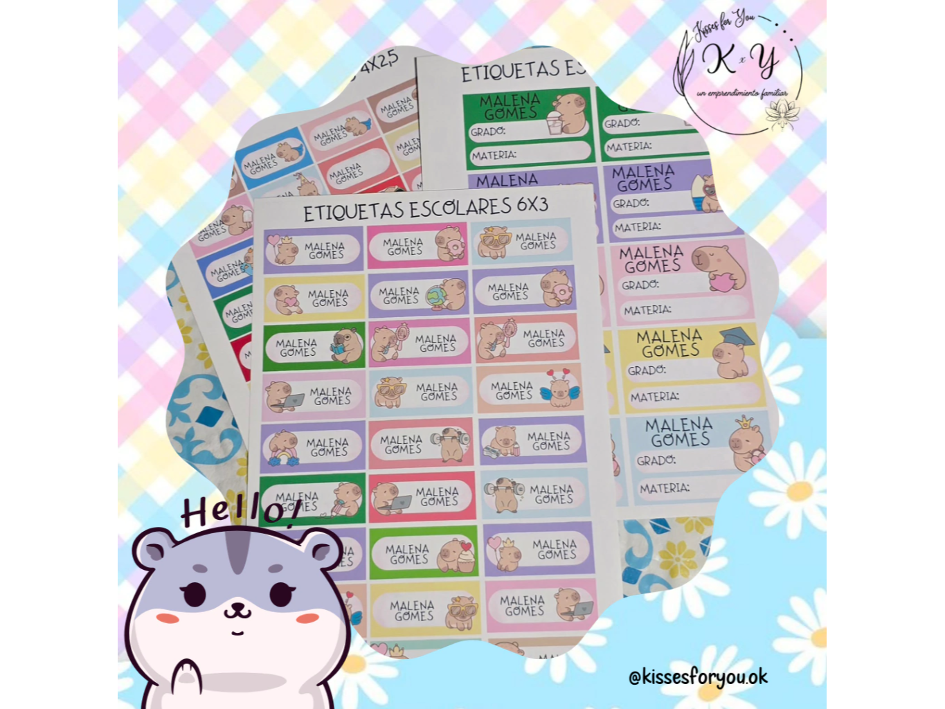 Etiquetas escolares