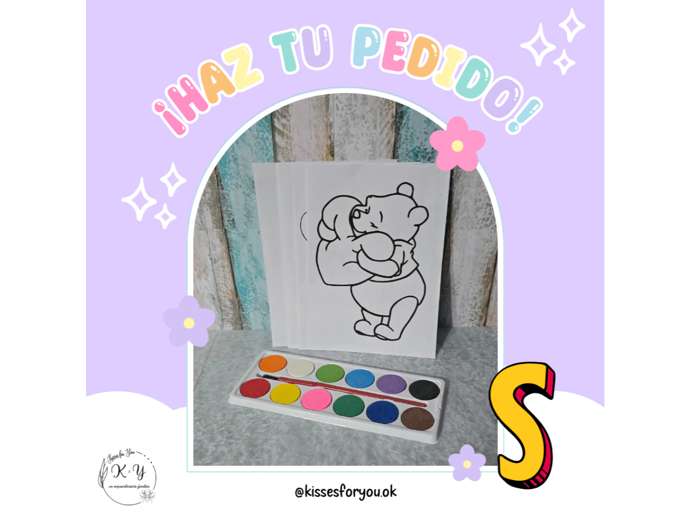 Hojas para pintar + acuarela