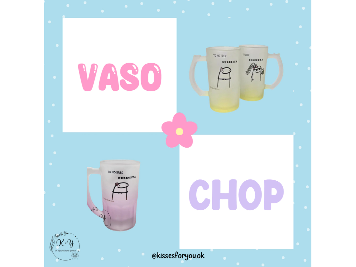 CHOP VIDRIO ESMERILADO PERSONALIZADO SUBLIMADO