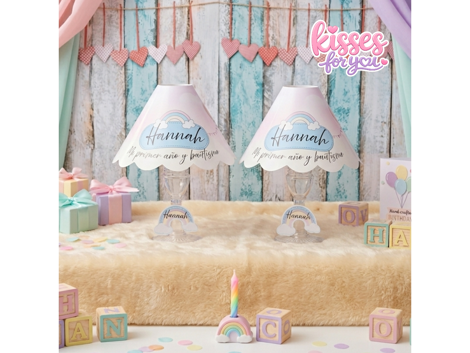 Centro de mesa velador personalizado