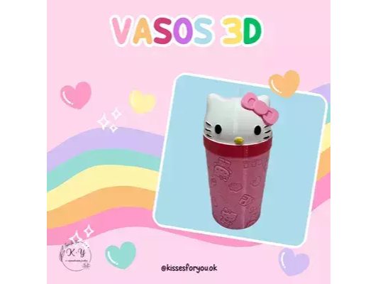 Vaso kitty 3d