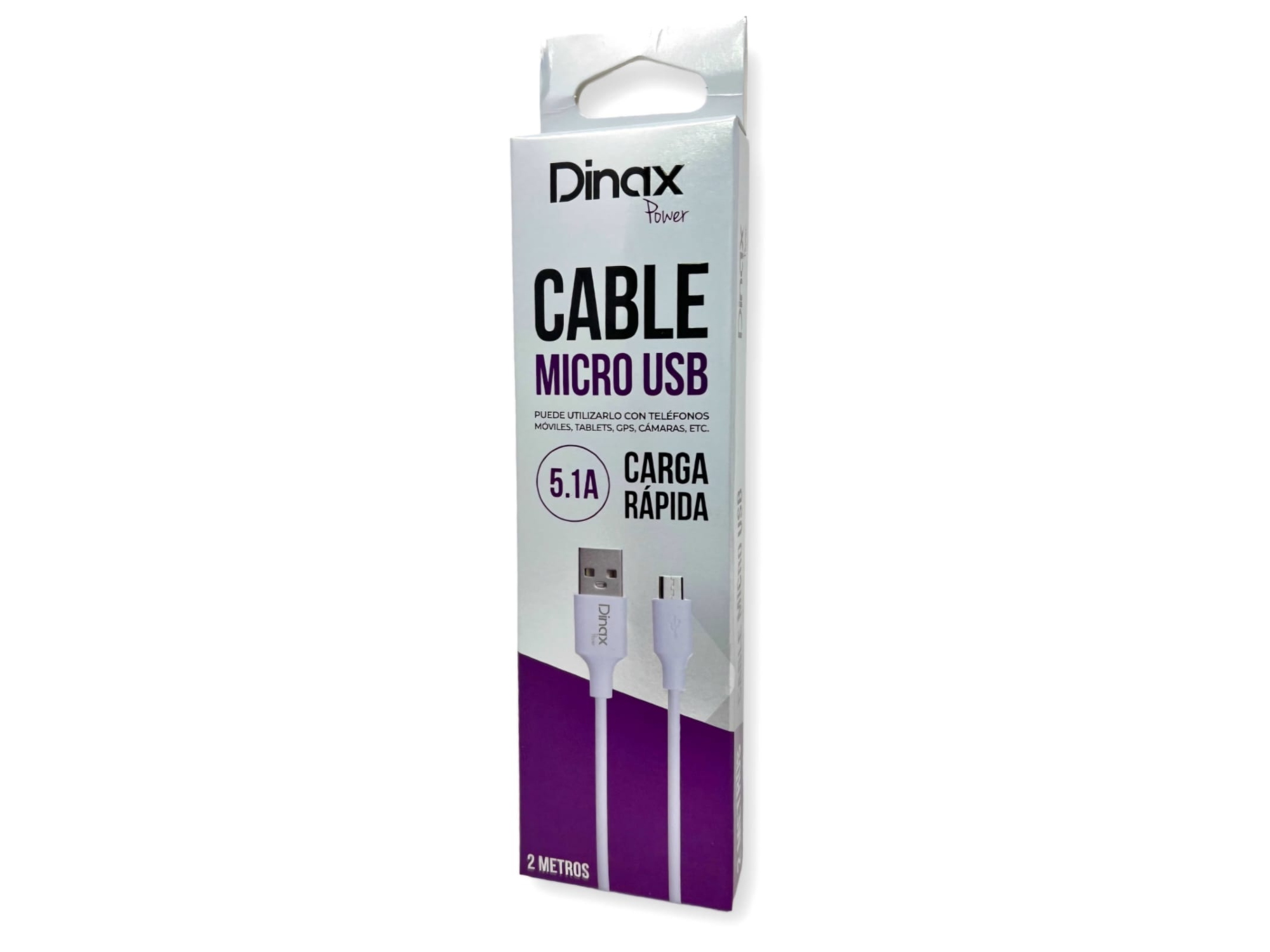 CABLE MICRO USB 5.1A DINAX 2M