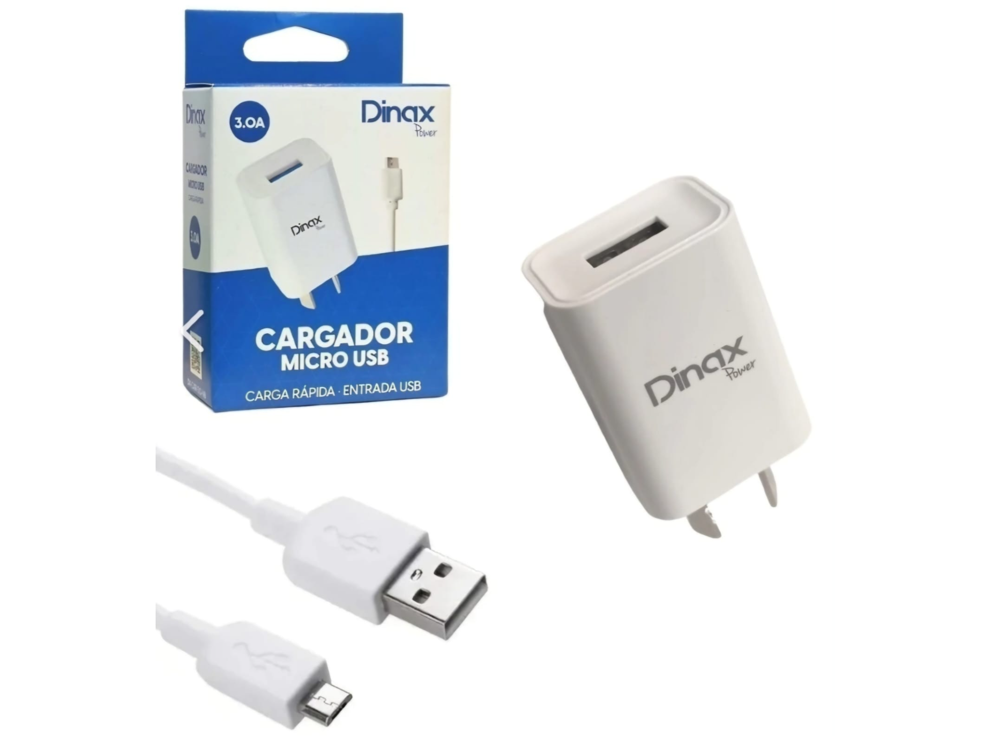 CARGADOR DINAX 3.0A MICRO USB