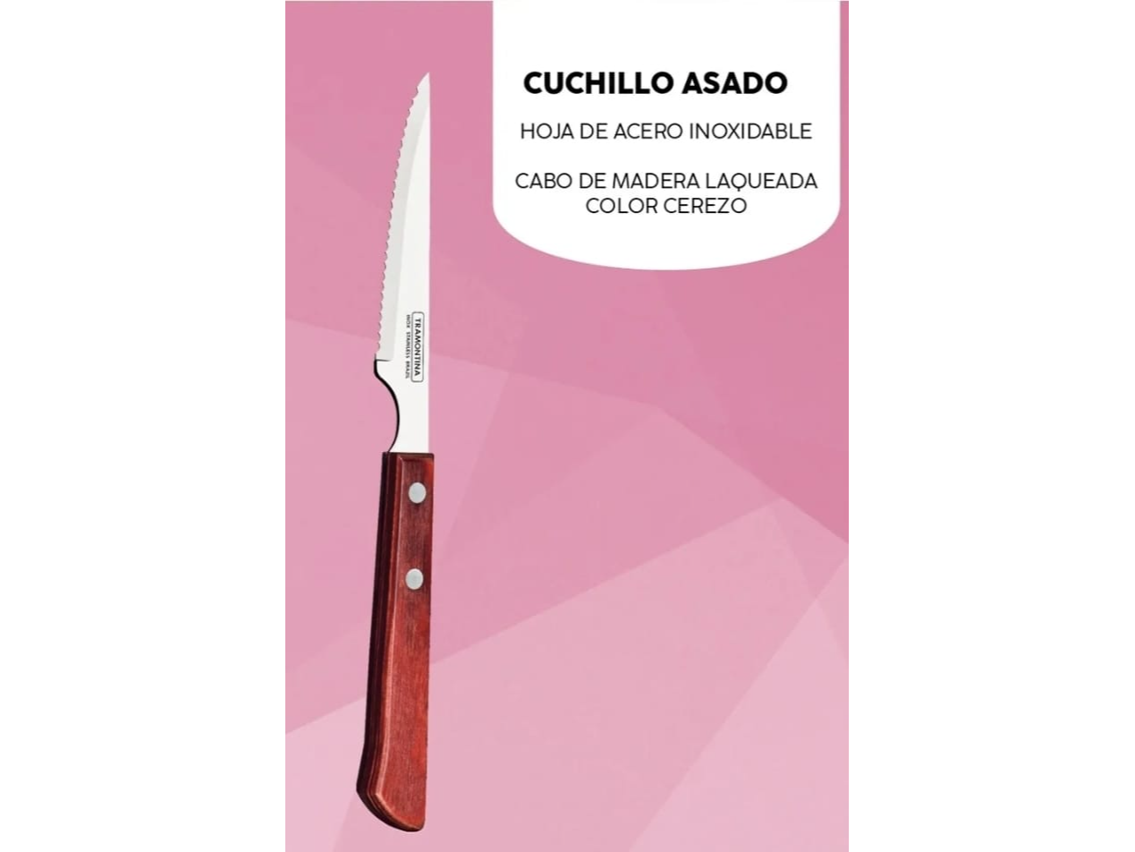 CUCHILLO MESA TRAMONTINA POLYWOOD x 6 UNIDADES