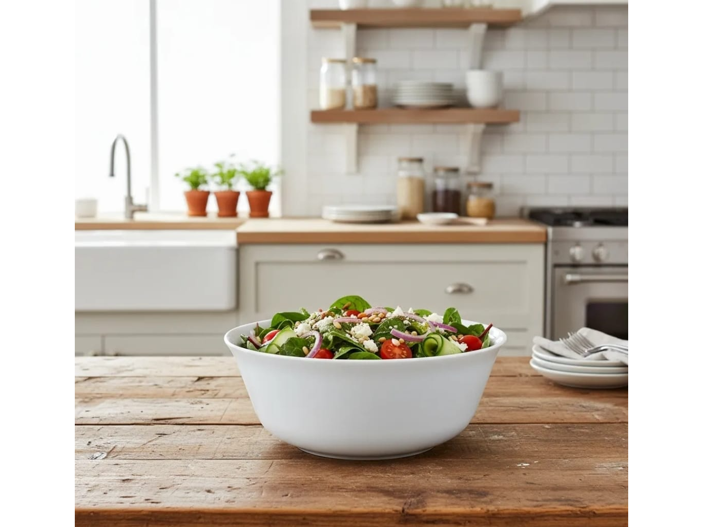 ENSALADERA VIDRIO TEMPLADO EVERYDAY LUMINARC 24 CM