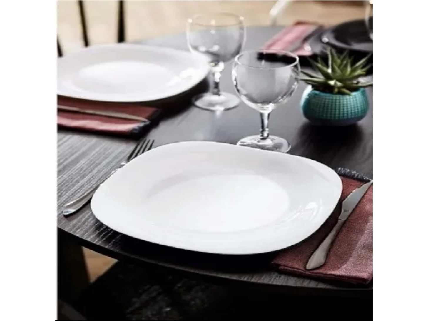 PLATO PLAYO VIDRIO TEMPLADO CARINE LUMINARC x 6 UNIDADES