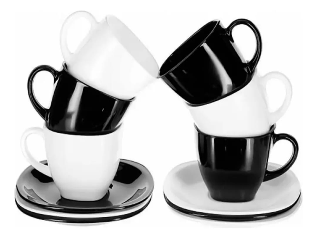 TAZA TE + PLATO x 6 UNIDADES VIDRIO TEMPLADO CARINE LUMINARC