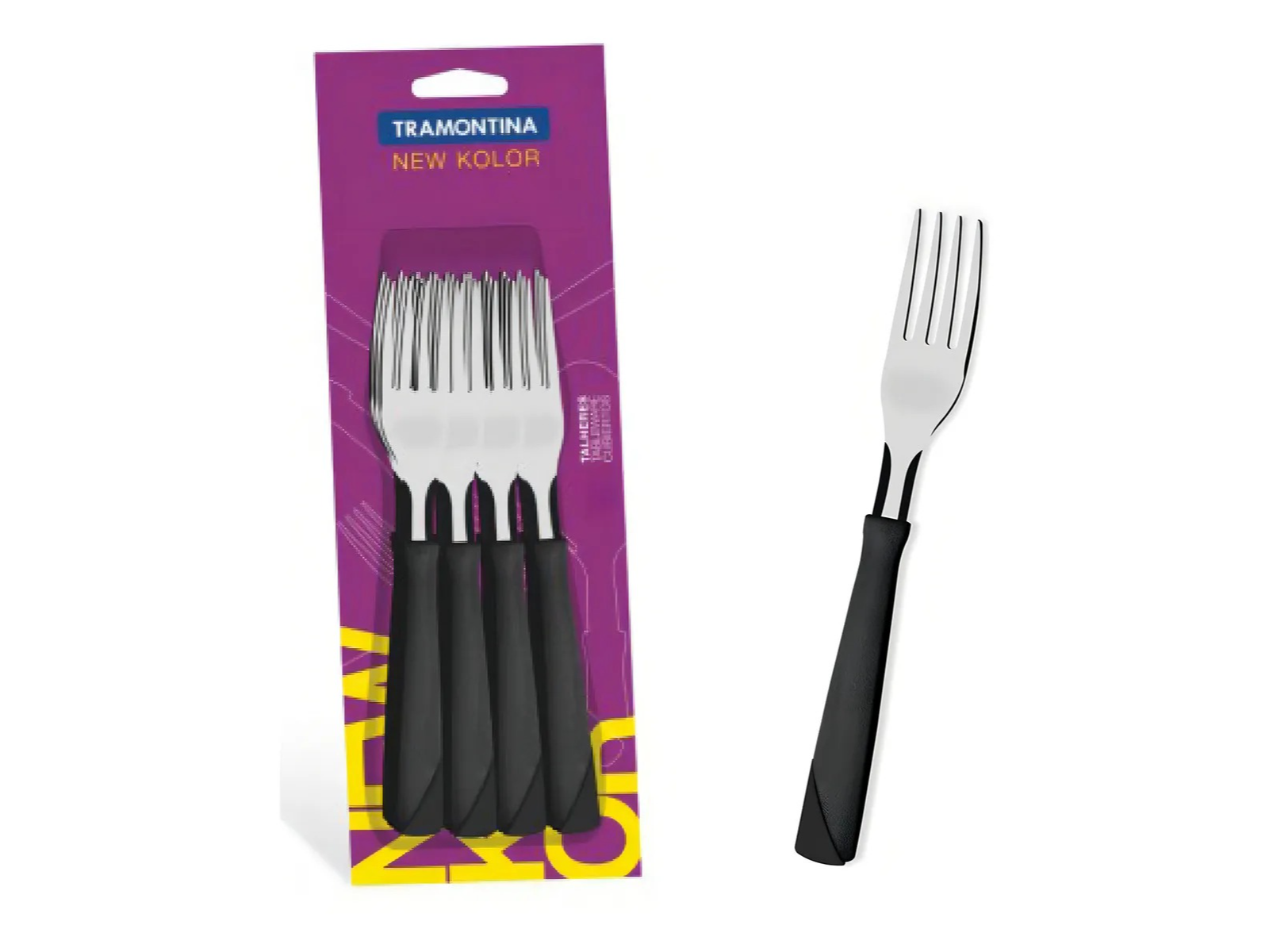 TENEDOR MESA TRAMONTINA NEW COLOR x 6 UNIDADES