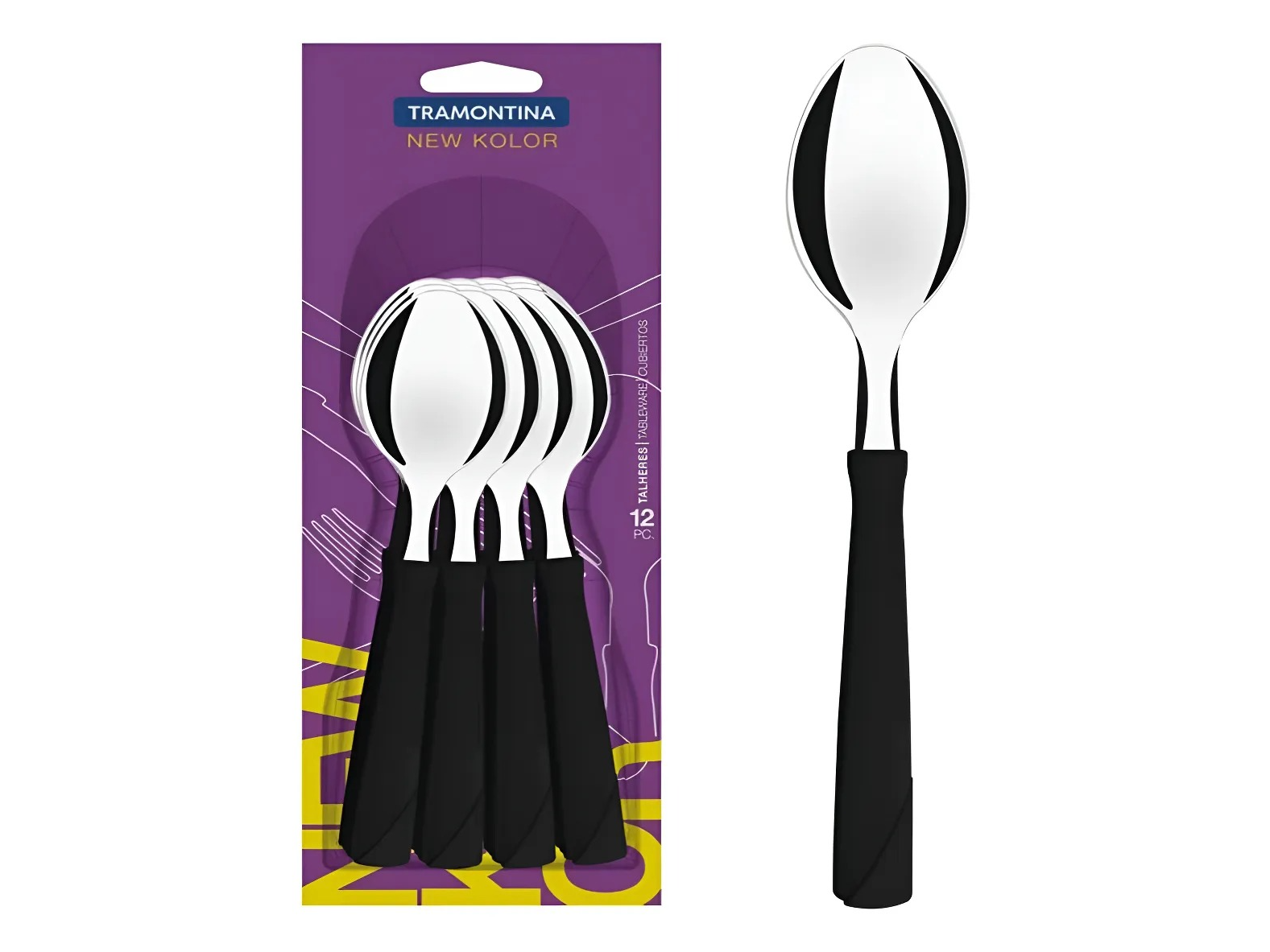 CUCHARA MESA TRAMONTINA NEW COLOR x 6 UNIDADES