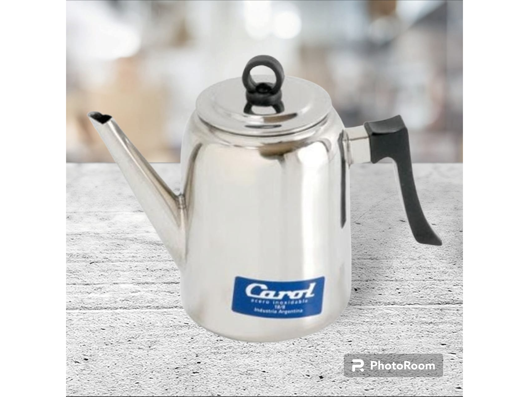 CAFETERA ACERO CAROL 1 1/2 LT M/ BAQUELITA