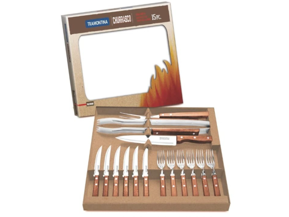 JGO. CUBIERTOS TRAMONTINA CHURRASCO x 15 PZ