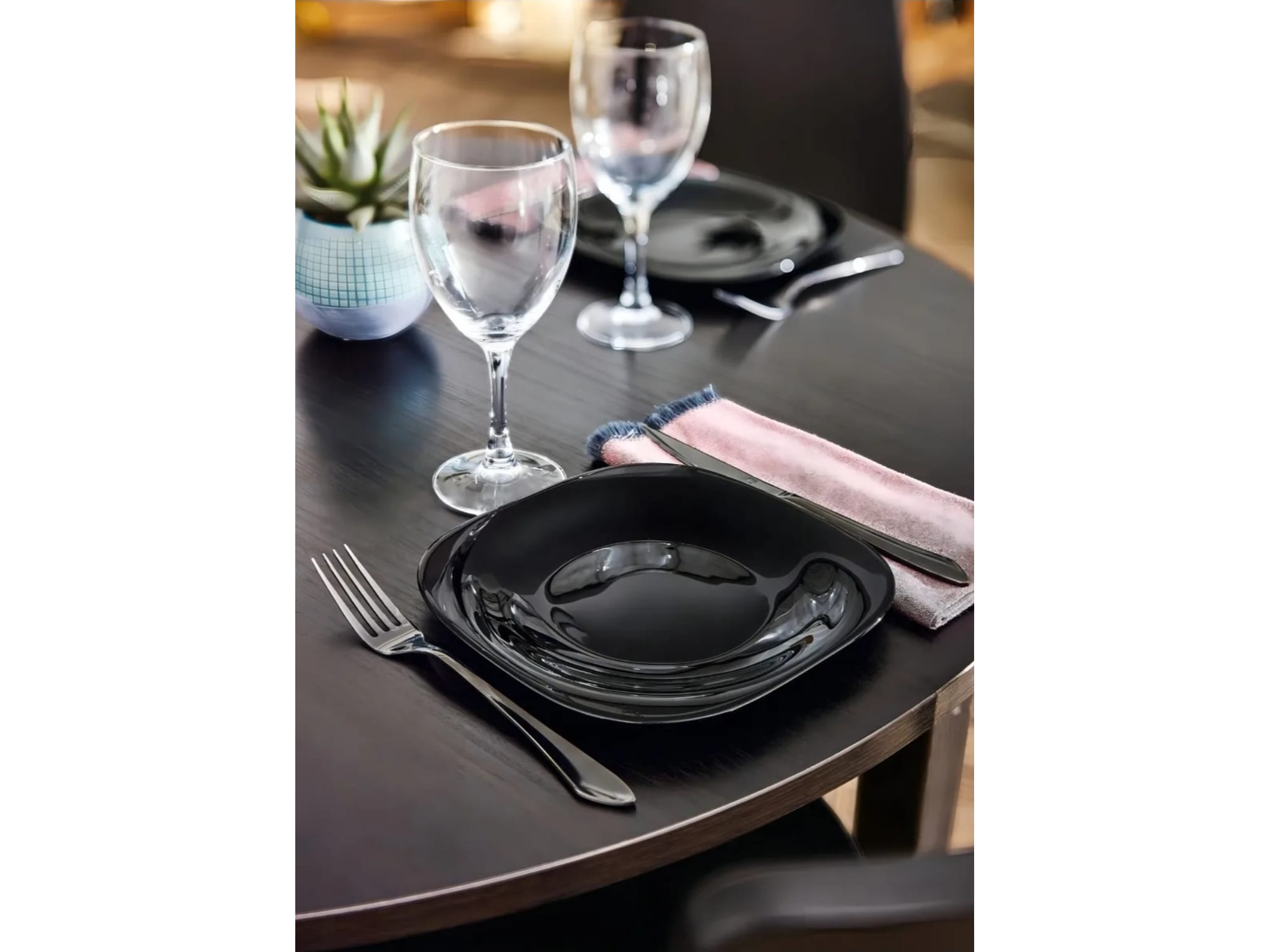 PLATO POSTRE VIDRIO TEMPLADO CARINE LUMINARC x 6 UNIDADES