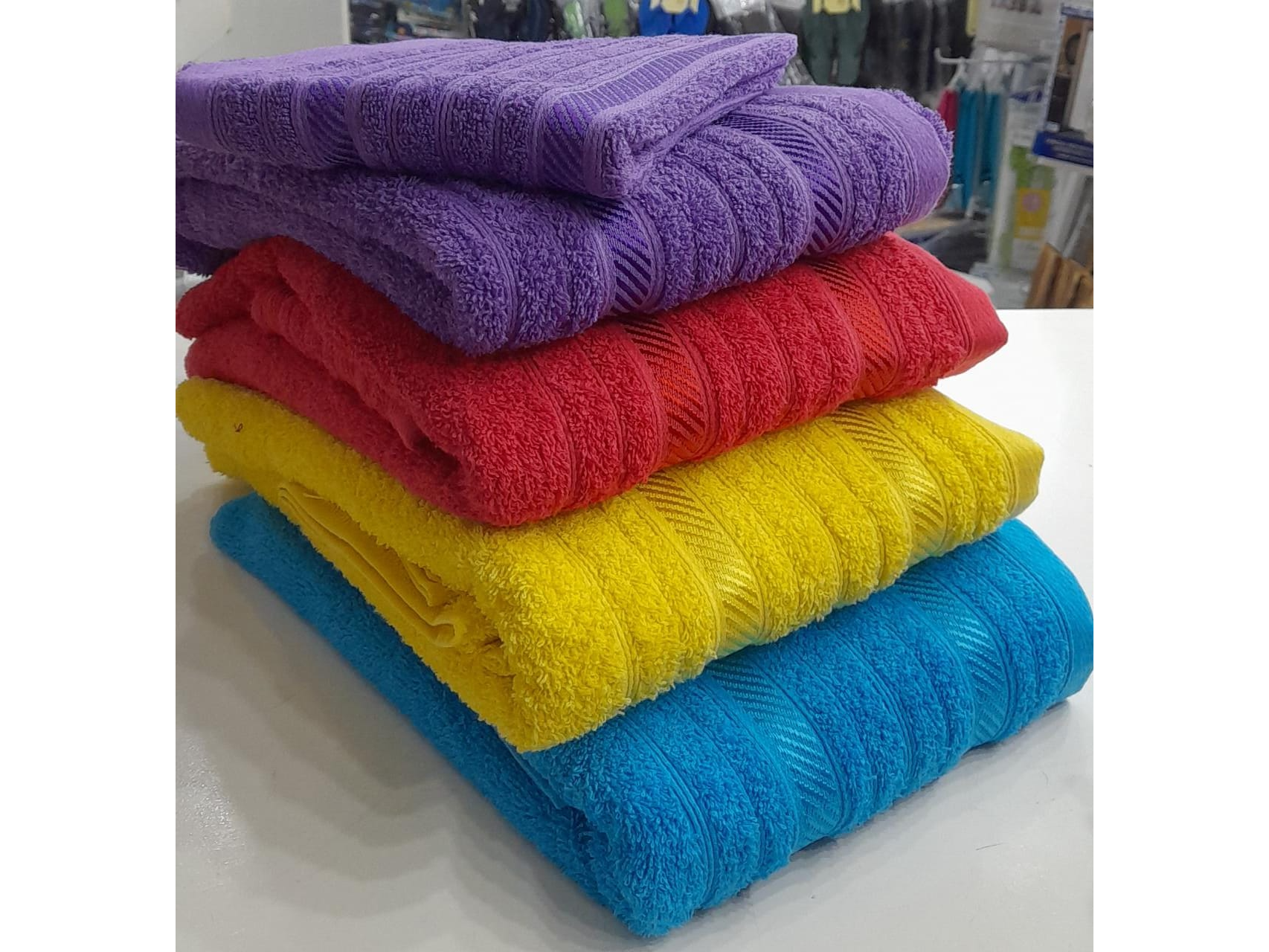 JGO. TOALLA Y TOALLON 100 % ALGODON SANTISTA PRATA 390 gr