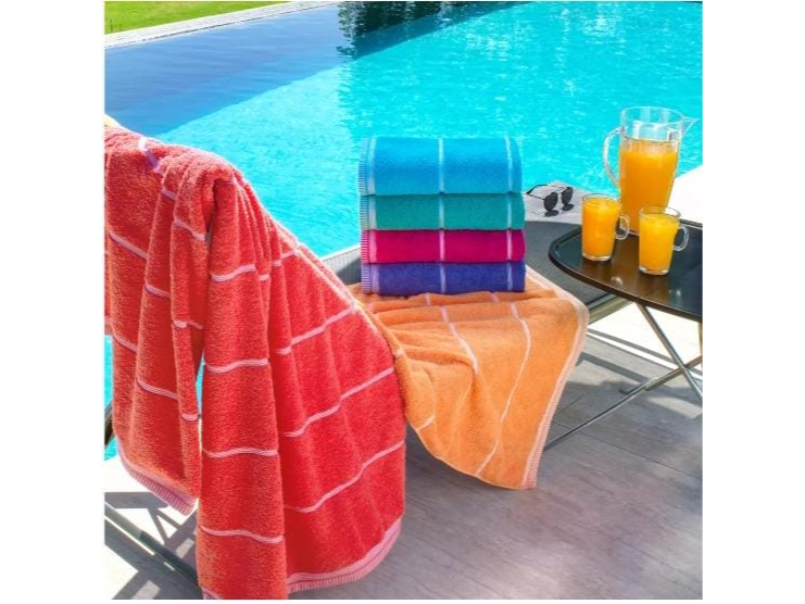 TOALLON 100 % ALGODON ARCO IRIS NAUTICAL 80 x 150