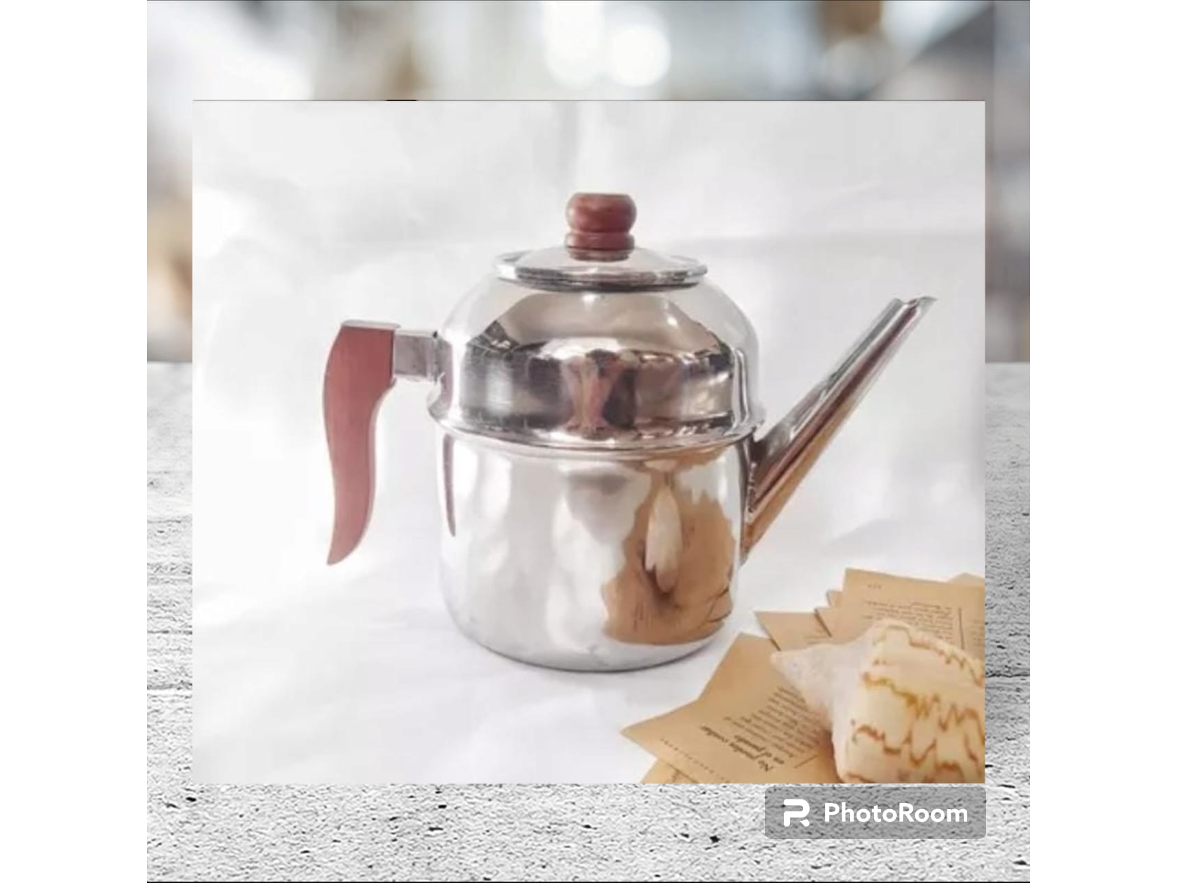 CAFETERA ACERO CAROL 1 1/2 LT M/ MADERA