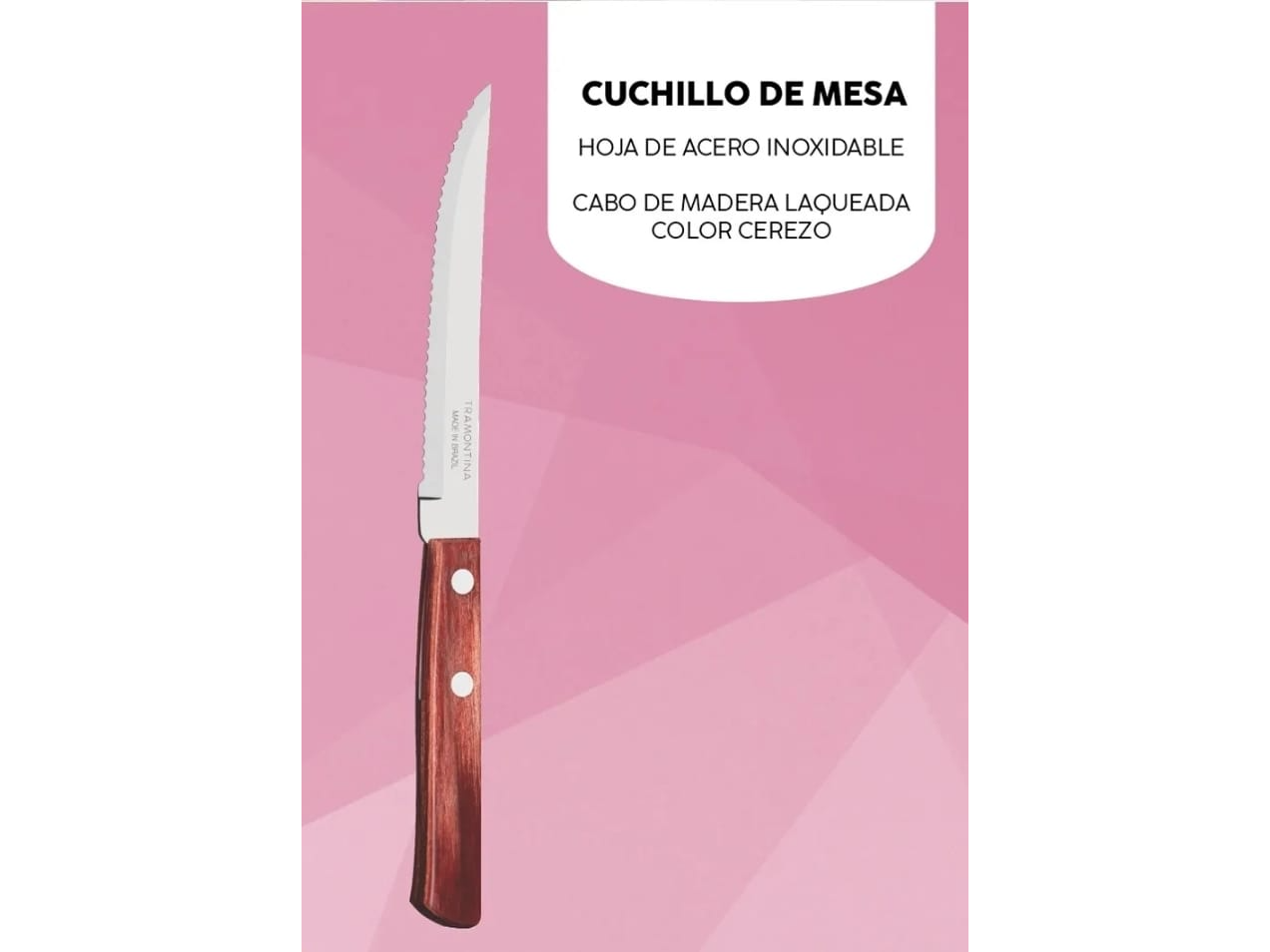 CUCHILLO TRAMONTINA POLYWOOD x 3 UNIDADES