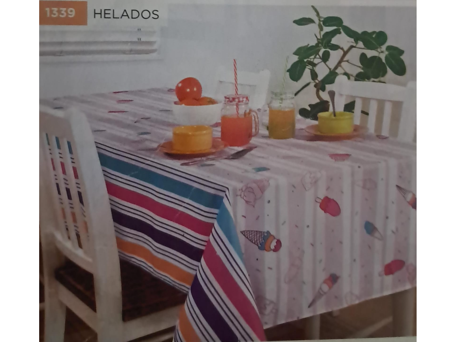 MANTEL TROPICAL MECANICO ESTAMPADO 1,40 x 2 MT JEAN CARTIER