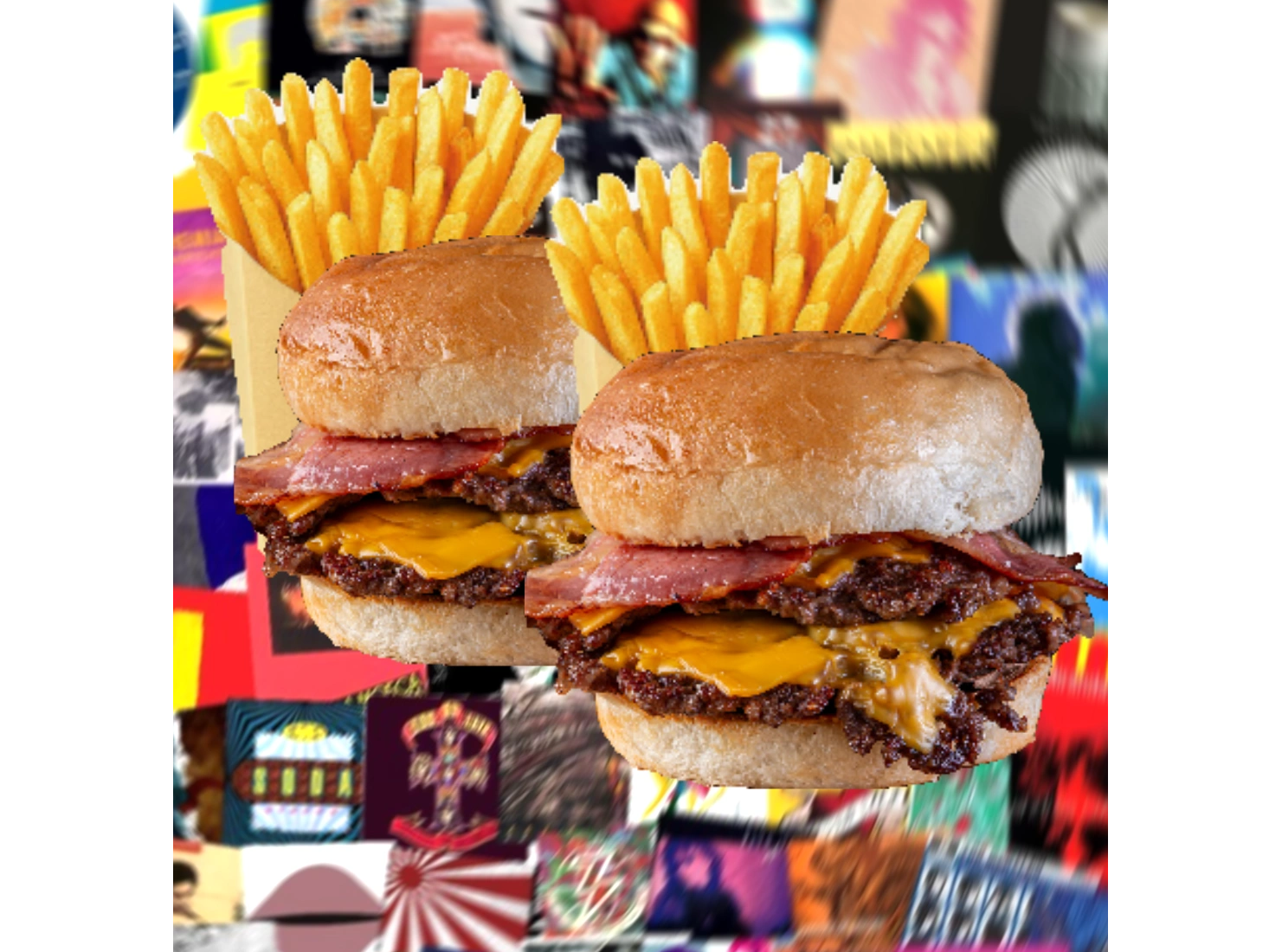 2 cheese simples + papas