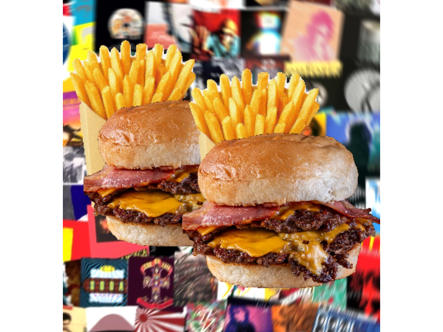 2 cheese triples + papas