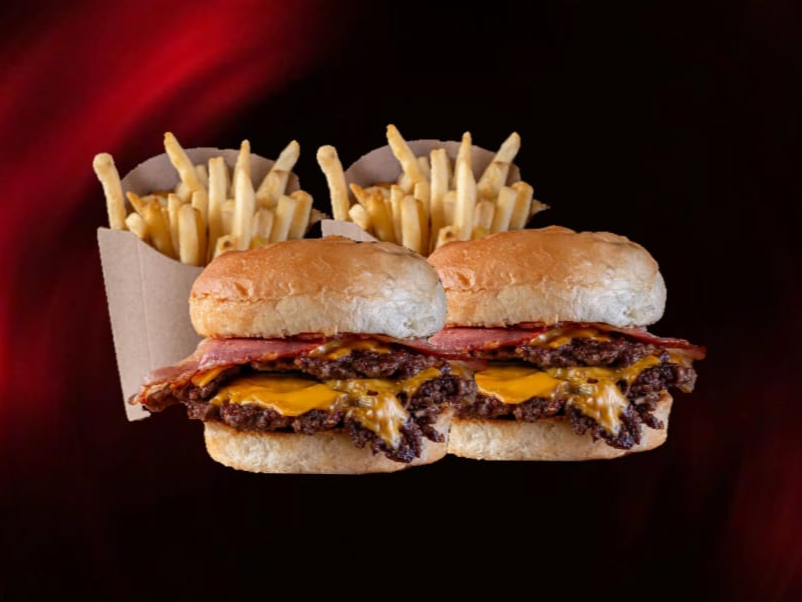 2 Cheese Dobles con papas