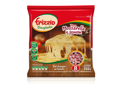 Pizza Mozzarella y Jamón x 8 porciones