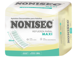 Nonisec ref. pañal maxi x 20 unidades