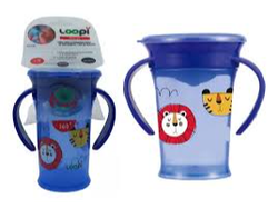 LOOPI VASO 360 CON ASA AZUL/ROSA