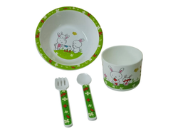 LOOPI SET DE PLATO TAZA Y CUBIERTO COL VARIOS