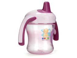 BABY INOV VASO SAFE SIP PICO SILICONA 6M ROSA-VIOLETA-AZUL