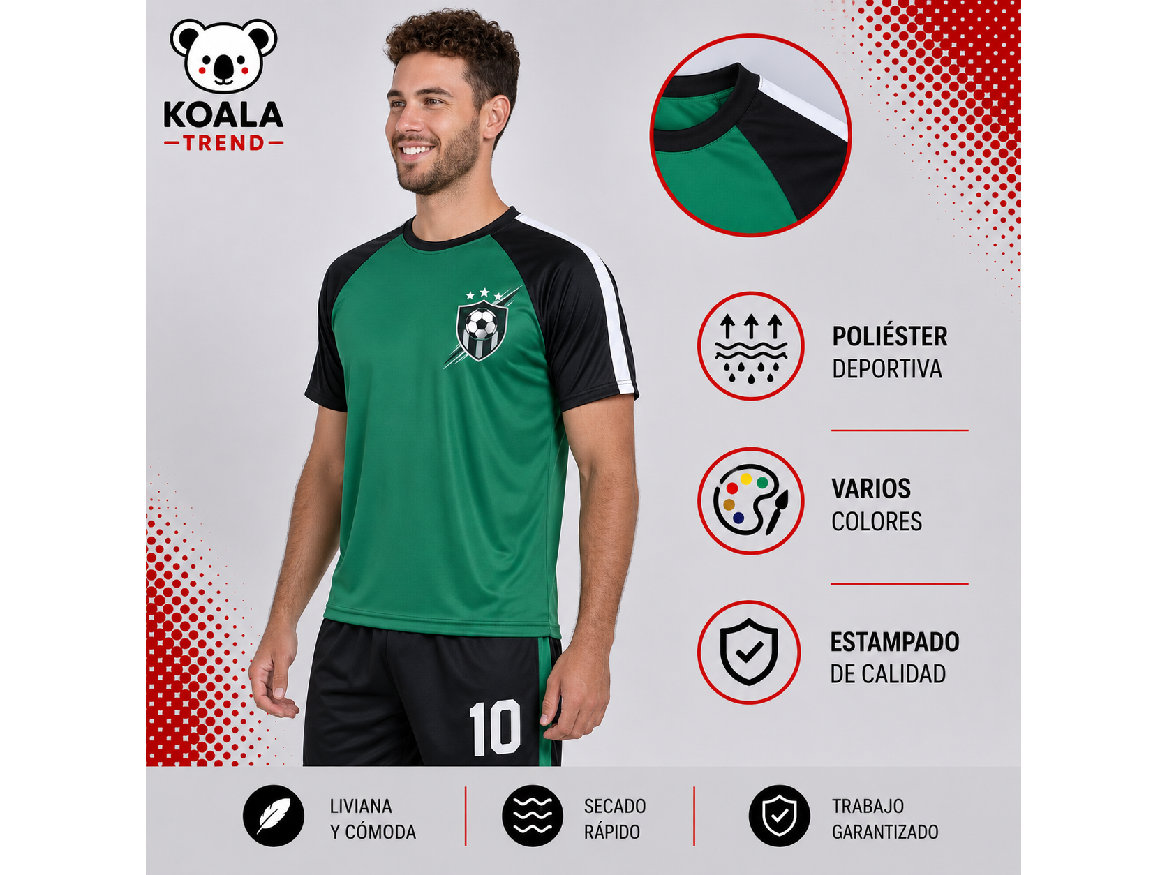 CAMISETA DE FUTBOL 2 VARIOS COLORES