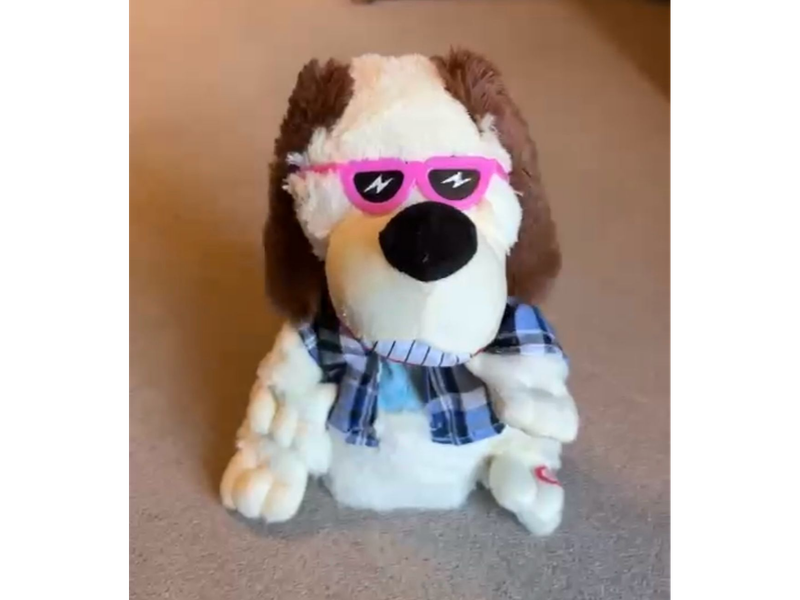 PERRO que mueve las orejas y bailan de 30 cm de altura