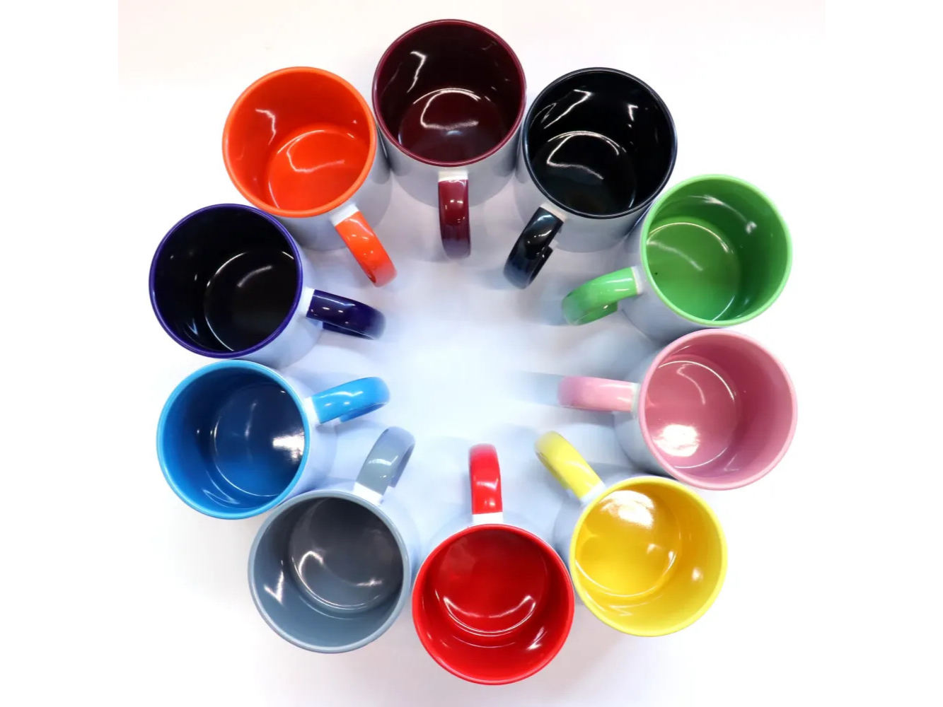 Jarro Taza Sublimable Interior y asa de color